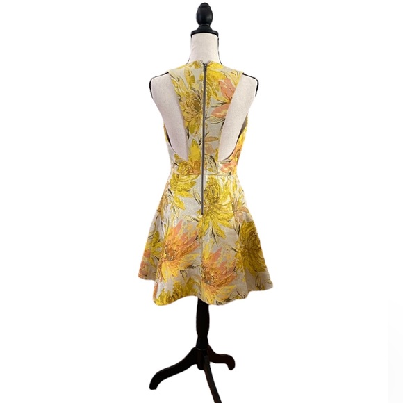 Alice & Olivia V Neck Exposed Zipper Mini Dress - Picture 3 of 5